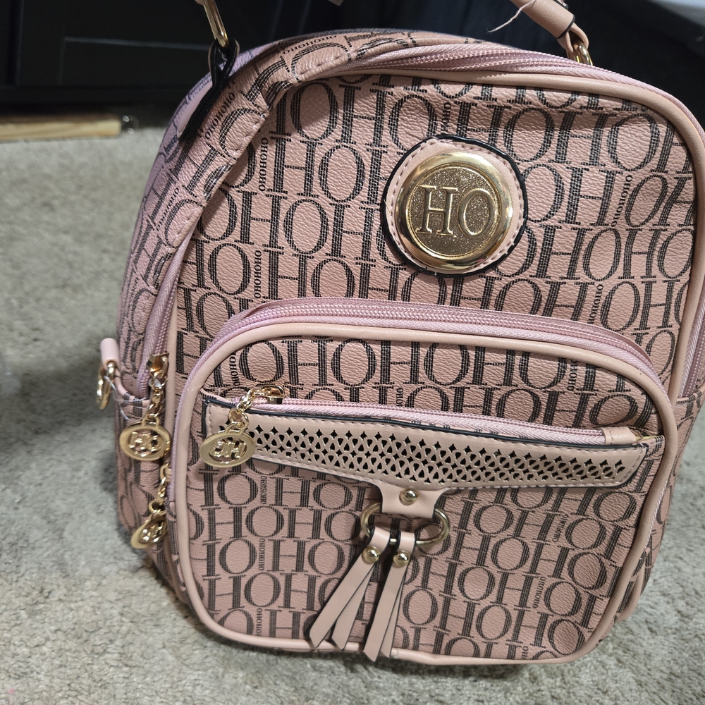 Pink Monogram Women's Backpack